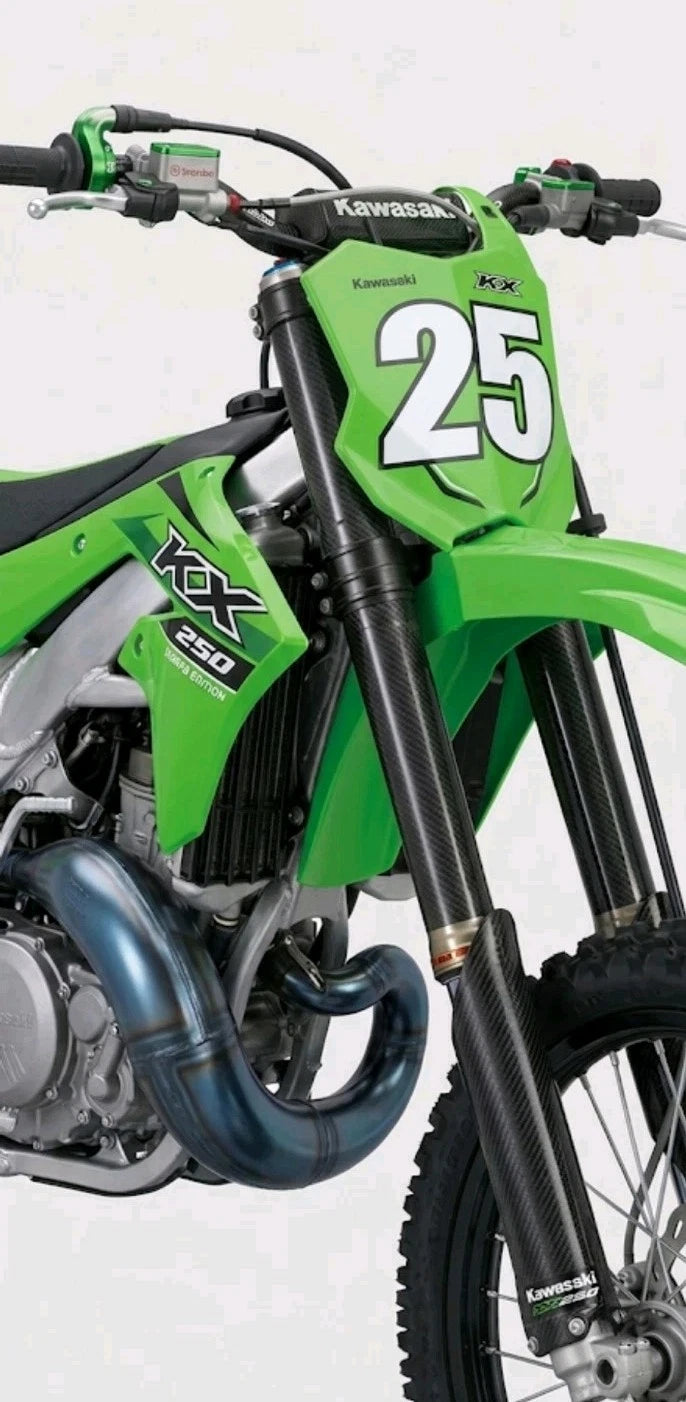 KAWASAKI Carbon Fiber Fork Protectors Protection Lower Kit KX KXF 125 250 450