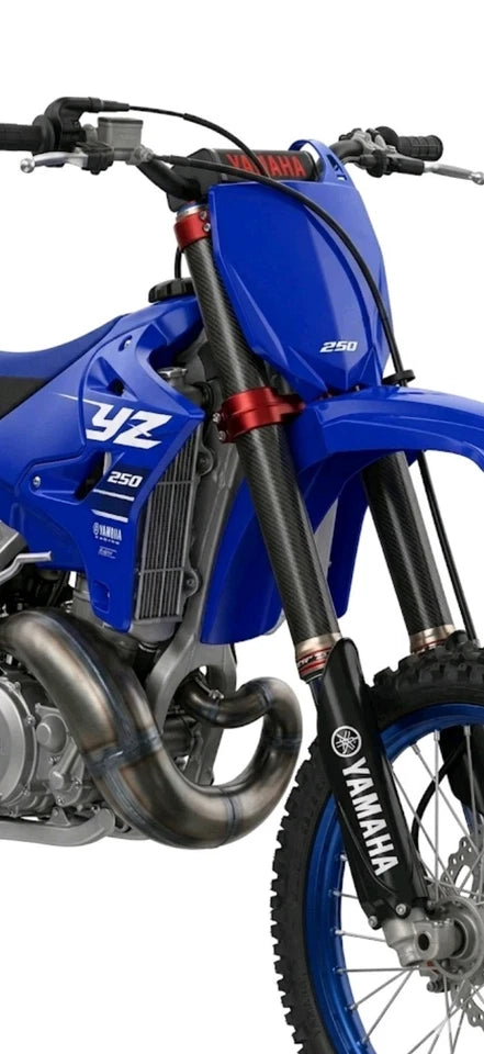YAMAHA Carbon Fiber Fork Leg Protectors Top Kit YZ YZF WR WRF 125 250 450 500